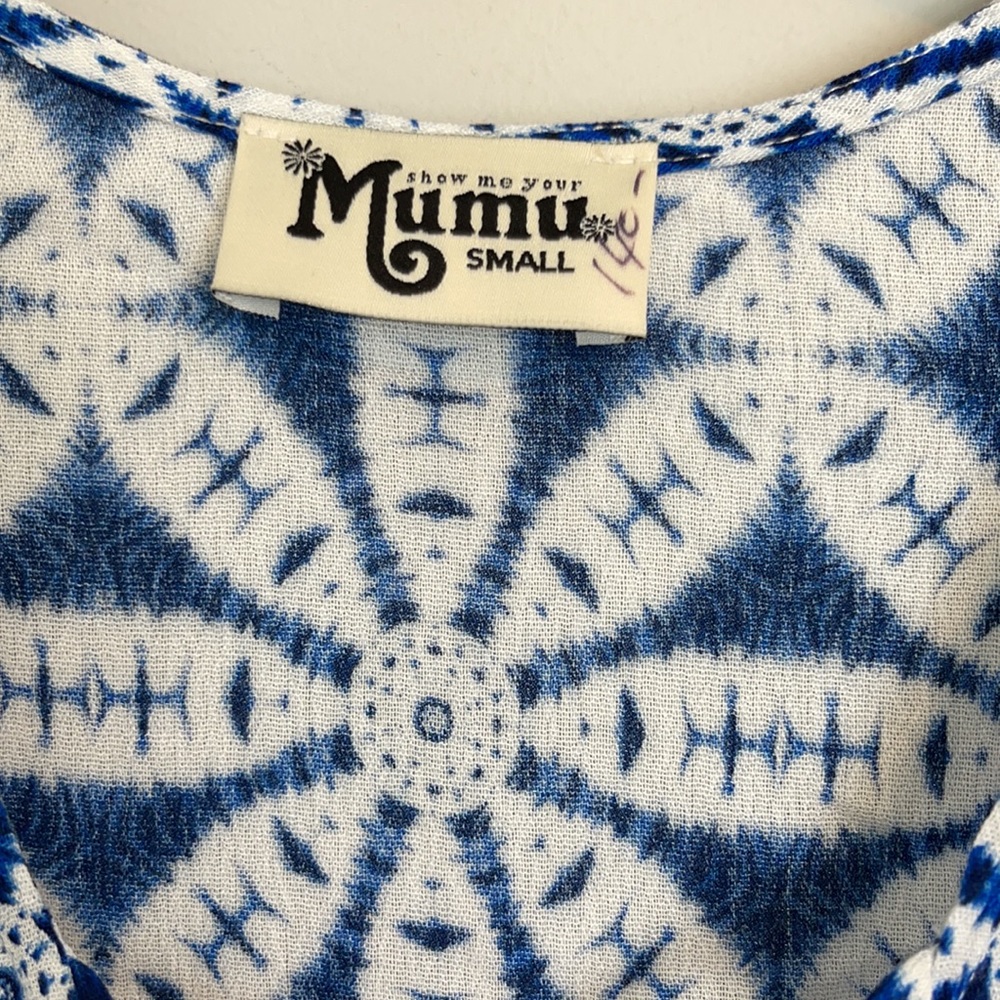 Show me your Mumu tank sleeveless dress or a beach cover-up flowy size small - Picture 3 of 9